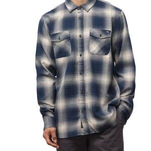 VANS blue plaid Monterey flannel button down shirt m